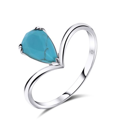 Blue Turquoise Silver Rings NSR-2472